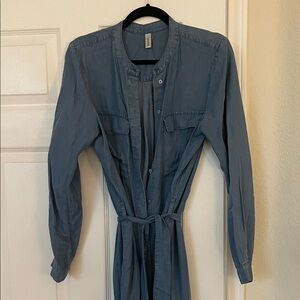 Soyaconcept Long Sleeve Chambray Denim Dress